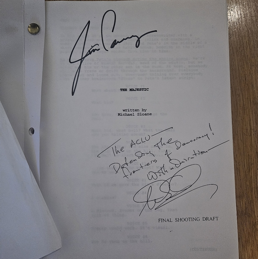 ACLU Memorabilia Auction Letter